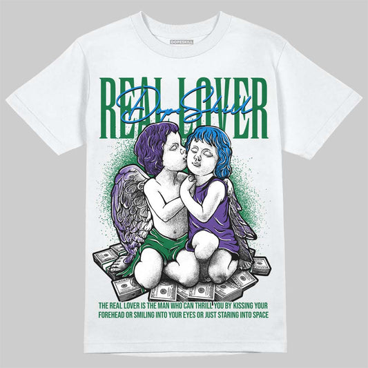 Jordan 12 Bucks DopeSkill T-Shirt Real Lover Graphic Streetwear - White