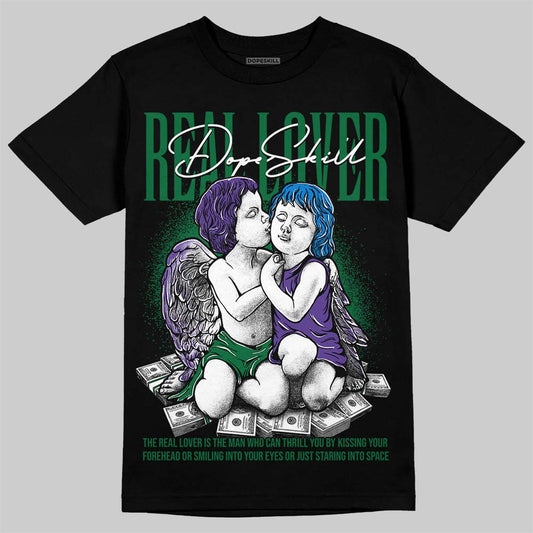 Jordan 12 Bucks DopeSkill T-Shirt Real Lover Graphic Streetwear - Black