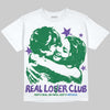 Jordan 12 Bucks DopeSkill Oversize Print T-Shirt Real Lover Club Graphic Streetwear - White