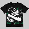Jordan 12 Bucks DopeSkill Oversize Print T-Shirt Real Lover Club Graphic Streetwear - Black