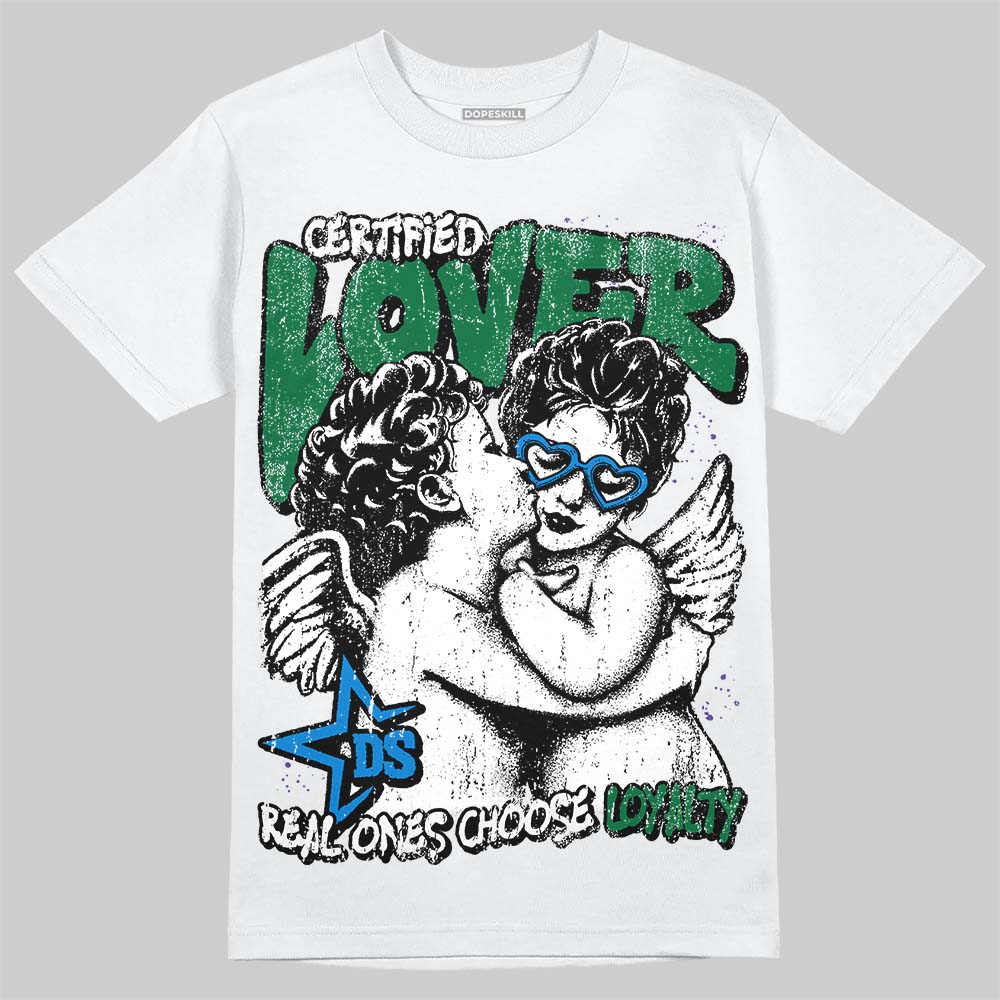 Jordan 12 Bucks DopeSkill T-Shirt Real Ones Choose Loyalty Graphic Streetwear - White