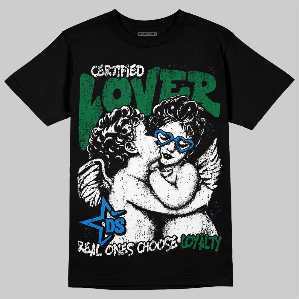 Jordan 12 Bucks DopeSkill T-Shirt Real Ones Choose Loyalty Graphic Streetwear - Black