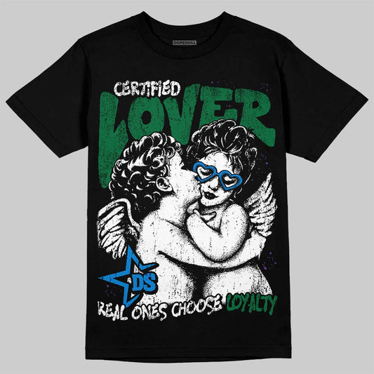 Jordan 12 Bucks DopeSkill T-Shirt Real Ones Choose Loyalty Graphic Streetwear - Black