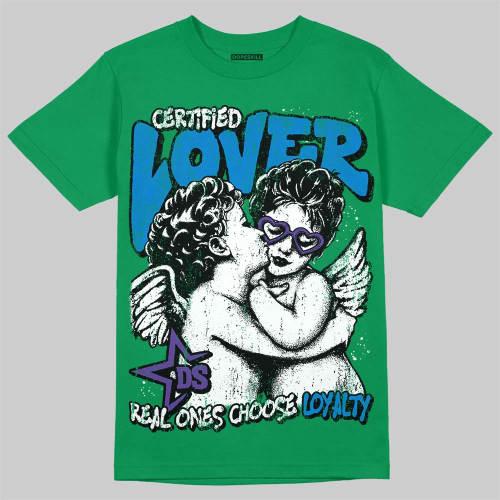 Jordan 12 Bucks DopeSkill T-Shirt Real Ones Choose Loyalty Graphic Streetwear - Irish Green
