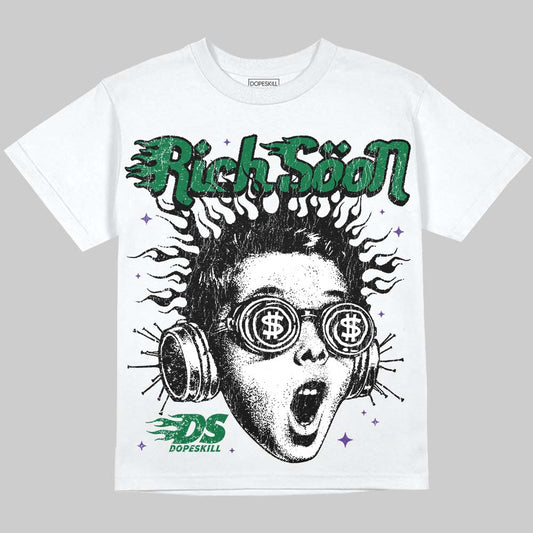 Jordan 12 Bucks DopeSkill Oversize Print T-Shirt Rich Soon Club Graphic Streetwear - White