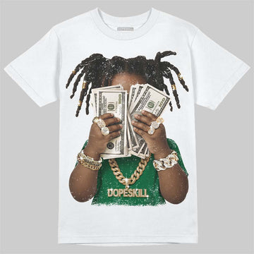Jordan 12 Bucks DopeSkill T-Shirt Rich Youth Graphic Streetwear - White 