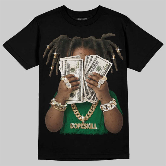 Jordan 12 Bucks DopeSkill T-Shirt Rich Youth Graphic Streetwear - Black