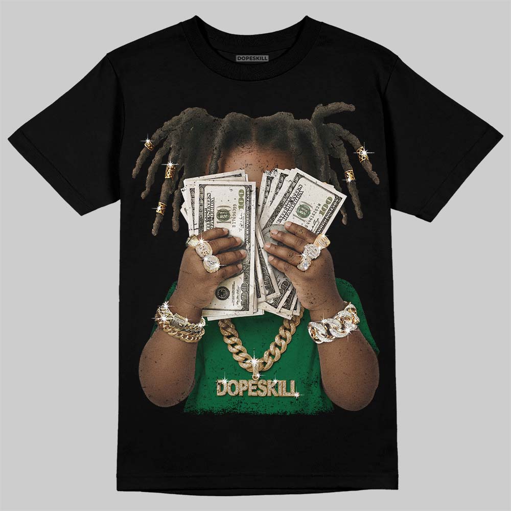 Jordan 12 Bucks DopeSkill T-Shirt Rich Youth Graphic Streetwear - Black