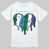 Jordan 12 Bucks DopeSkill T-Shirt Slime Drip Heart Graphic Streetwear - White