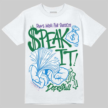 Jordan 12 Bucks DopeSkill T-Shirt Speak It Graphic Streetwear - White