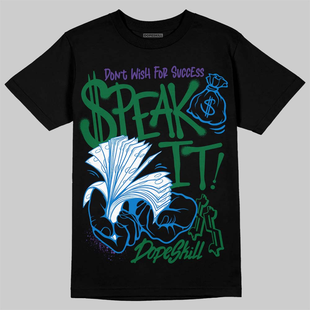 Jordan 12 Bucks DopeSkill T-Shirt Speak It Graphic Streetwear - Black