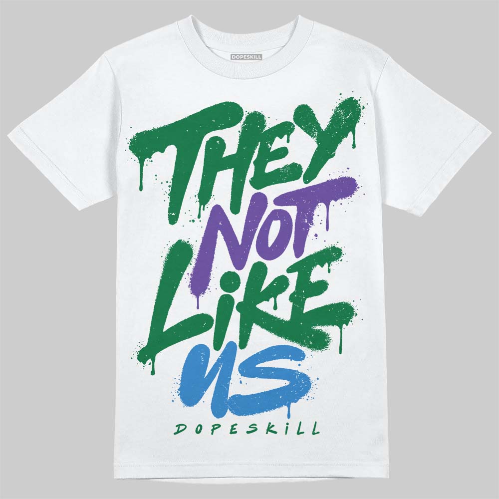 Jordan 12 Bucks DopeSkill T-Shirt They Not Like Us Graphic Streetwear - White 