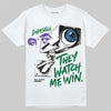 Jordan 12 Bucks DopeSkill T-Shirt They Watch Me Win Graphic Streetwear - White