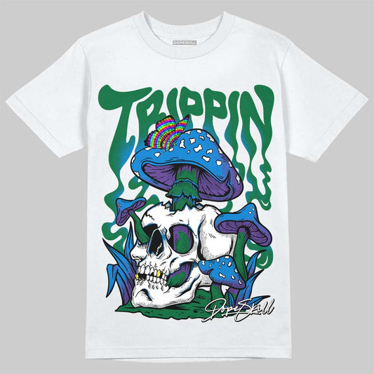 Jordan 12 Bucks DopeSkill T-Shirt Trippin Graphic Streetwear - White