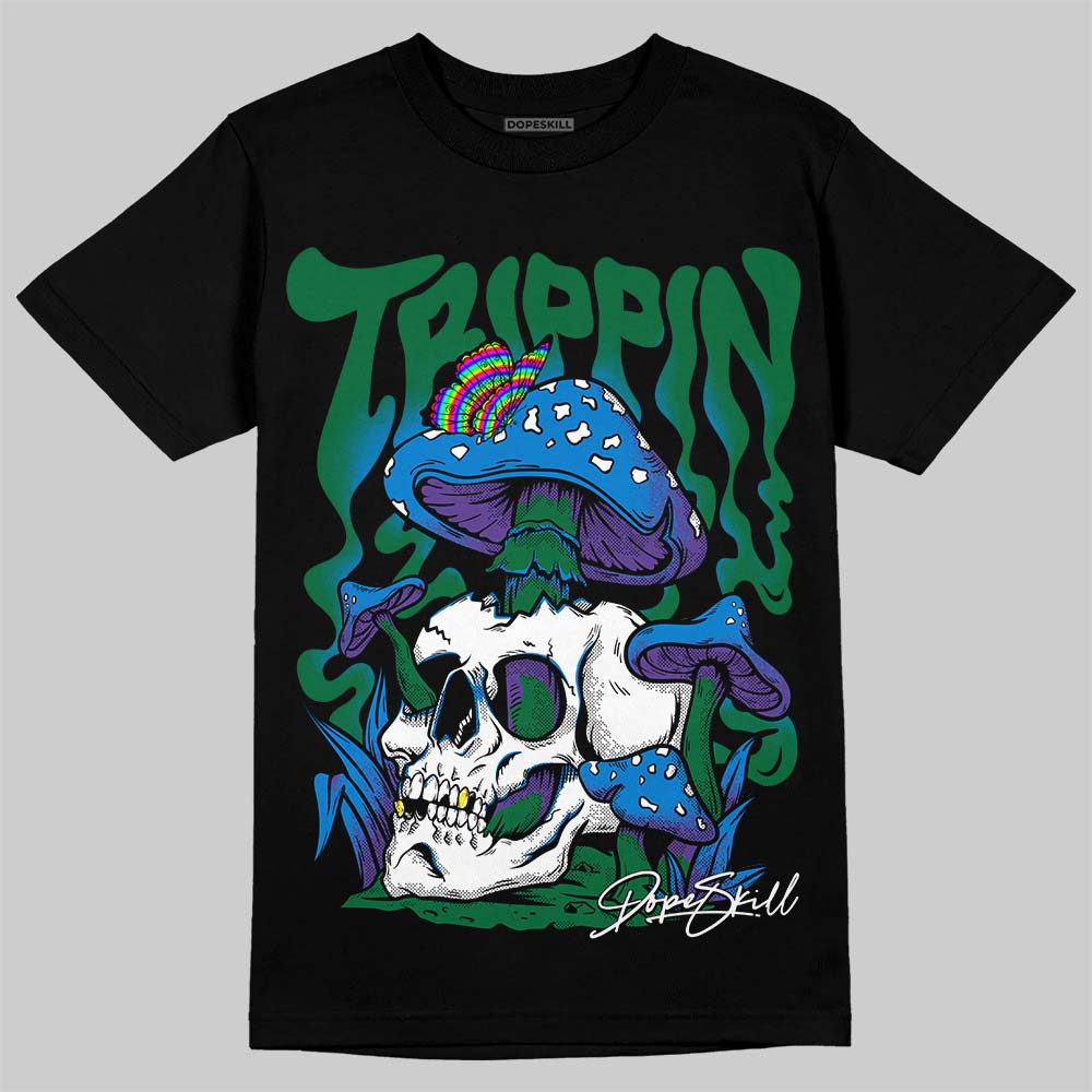 Jordan 12 Bucks DopeSkill T-Shirt Trippin Graphic Streetwear - Black