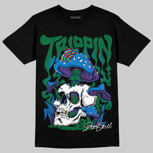 Jordan 12 Bucks DopeSkill T-Shirt Trippin Graphic Streetwear - Black
