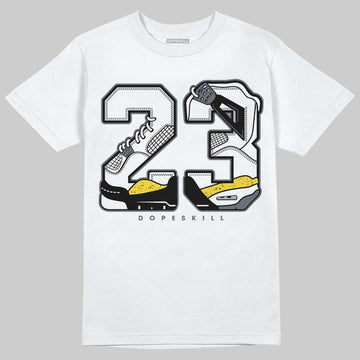 Jordan 4 "Tour Yellow" DopeSkill T-Shirt 23 with 4s Pattern Graphic Streetwear - White