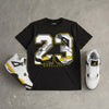 Tour Yellow 4s DopeSkill T-Shirt 23 with 4s Pattern Graphic