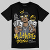 Jordan 4 "Tour Yellow" DopeSkill T-Shirt All Hustle No Luck Graphic Streetwear - Black