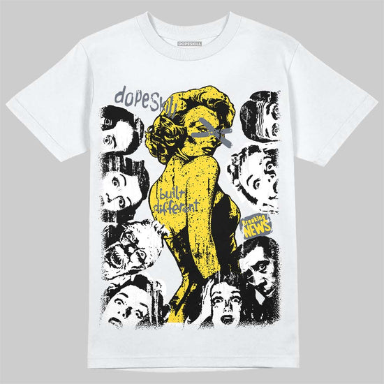Jordan 4 "Tour Yellow" DopeSkill T-Shirt Built Different Graphic Streetwear - White