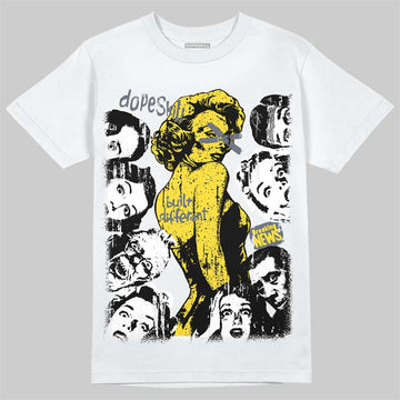 Jordan 4 "Tour Yellow" DopeSkill T-Shirt Built Different Graphic Streetwear - White