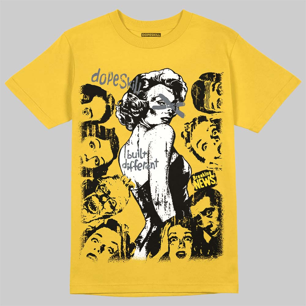 Jordan 4 "Tour Yellow" DopeSkill T-Shirt Built Different Graphic Streetwear - Daisy