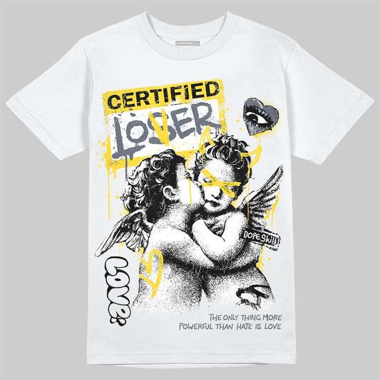 Jordan 4 "Tour Yellow" DopeSkill T-Shirt Certified Lover Graphic Streetwear - White