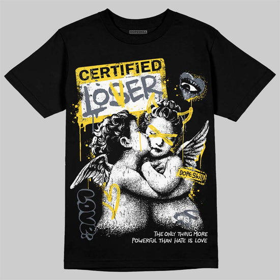 Jordan 4 "Tour Yellow" DopeSkill T-Shirt Certified Lover Graphic Streetwear - Black