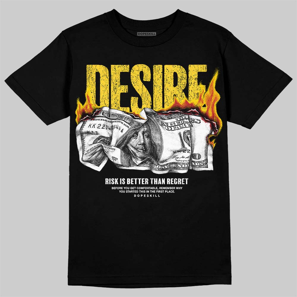 Jordan 4 "Tour Yellow" DopeSkill T-Shirt Desire Graphic Streetwear - Black