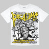 Jordan 4 "Tour Yellow" DopeSkill Oversize Print T-Shirt Distorted Realms Graphic Streetwear - White