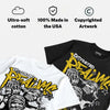 Tour Yellow 4s DopeSkill Oversize Print T-Shirt Distorted Realms Graphic