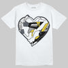 Jordan 4 "Tour Yellow" DopeSkill T-Shirt Heart Jordan 4 Graphic Streetwear - White 