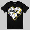 Jordan 4 "Tour Yellow" DopeSkill T-Shirt Heart Jordan 4 Graphic Streetwear - Black