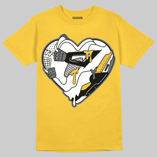 Jordan 4 "Tour Yellow" DopeSkill T-Shirt Heart Jordan 4 Graphic Streetwear - Daisy