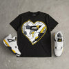 Tour Yellow 4s DopeSkill T-Shirt Heart Jordan 4 Graphic