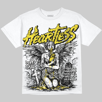 Jordan 4 "Tour Yellow" DopeSkill Oversize Print T-Shirt Heartless Graphic Streetwear - White