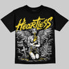 Jordan 4 "Tour Yellow" DopeSkill Oversize Print T-Shirt Heartless Graphic Streetwear - Black