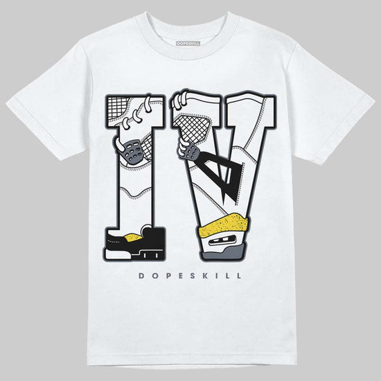 Jordan 4 "Tour Yellow" DopeSkill T-Shirt IV Jordan 4 Graphic Streetwear - WHite