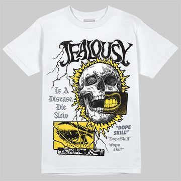 Jordan 4 "Tour Yellow" DopeSkill T-Shirt Jealousy Graphic Streetwear - White 
