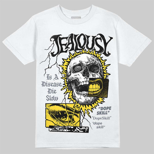 Jordan 4 "Tour Yellow" DopeSkill T-Shirt Jealousy Graphic Streetwear - White 