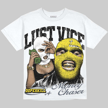 Jordan 4 "Tour Yellow" DopeSkill Oversize Print T-Shirt Lust Vice Graphic Streetwear - White