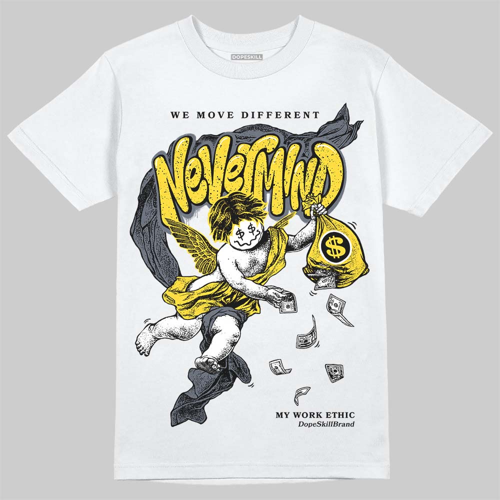 Jordan 4 "Tour Yellow" DopeSkill T-Shirt Nevermind Graphic Streetwear - White