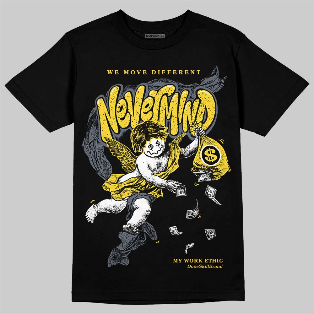 Jordan 4 "Tour Yellow" DopeSkill T-Shirt Nevermind Graphic Streetwear - Black