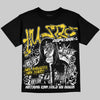 Jordan 4 "Tour Yellow" DopeSkill Oversize Print T-Shirt No Money No Lust Graphic Streetwear - Black