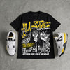 Tour Yellow 4s DopeSkill Oversize Print T-Shirt No Money No Lust Graphic