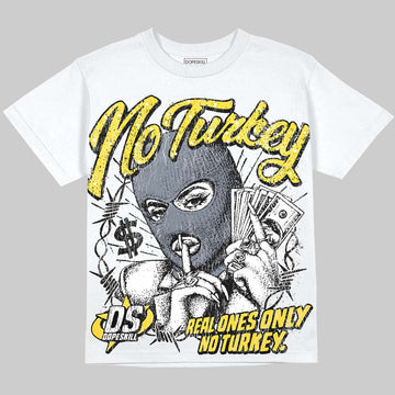 Jordan 4 "Tour Yellow" DopeSkill Oversize Print T-Shirt No Turkey Graphic Streetwear - White  