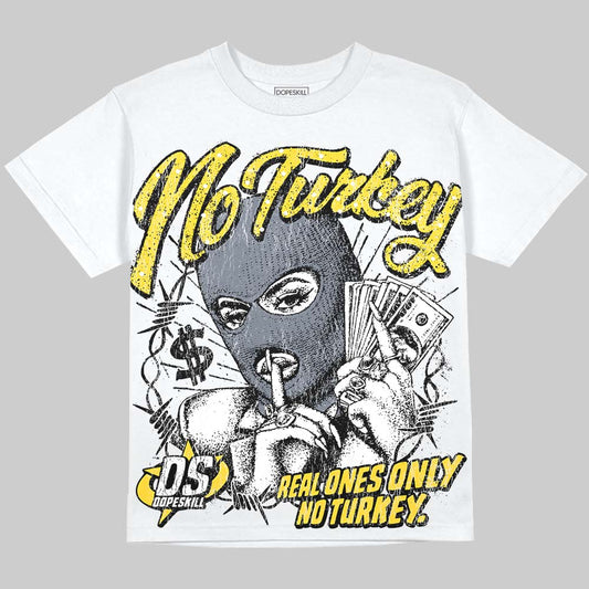 Jordan 4 "Tour Yellow" DopeSkill Oversize Print T-Shirt No Turkey Graphic Streetwear - White  