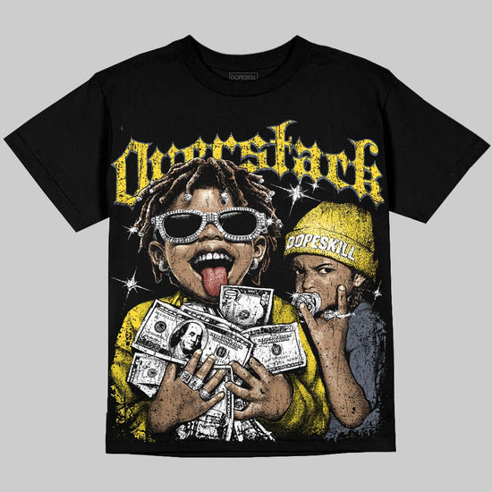 Jordan 4 "Tour Yellow" DopeSkill Oversize Print T-Shirt Overstack Graphic Streetwear - Black