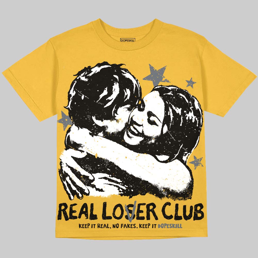 Jordan 4 "Tour Yellow" DopeSkill Oversize Print T-Shirt Real Lover Club Graphic Streetwear - Mustard