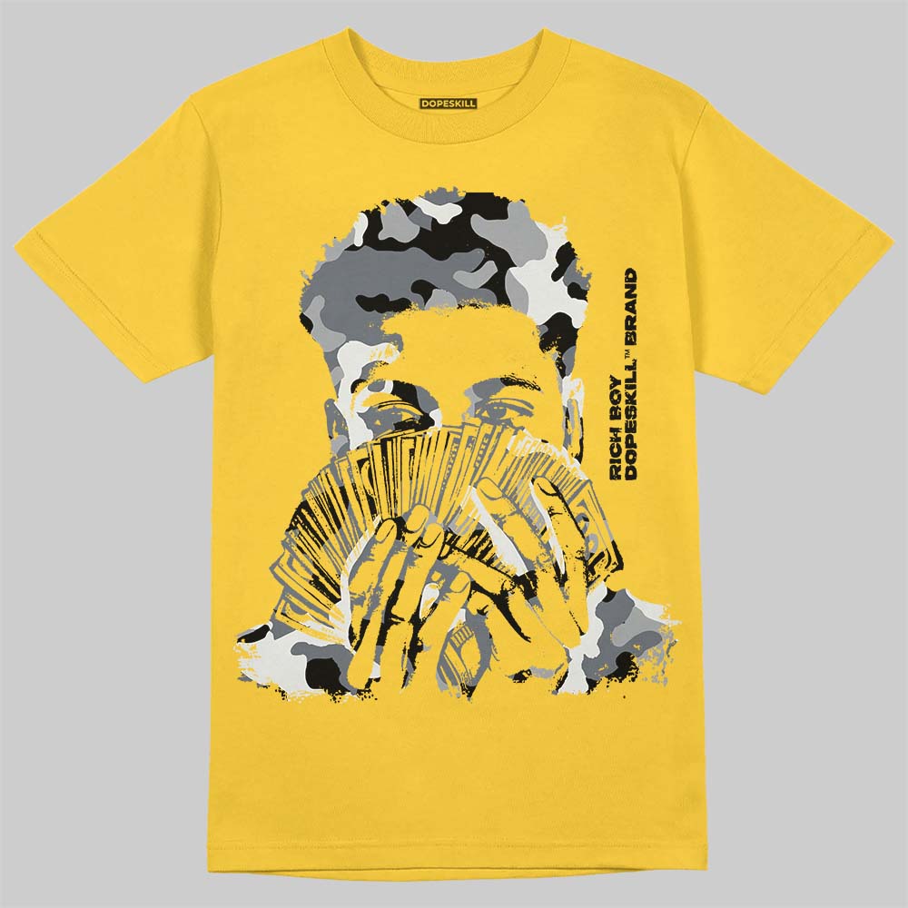 Jordan 4 "Tour Yellow" DopeSkill T-Shirt Rich Boy Camo Graphic Streetwear - Daisy